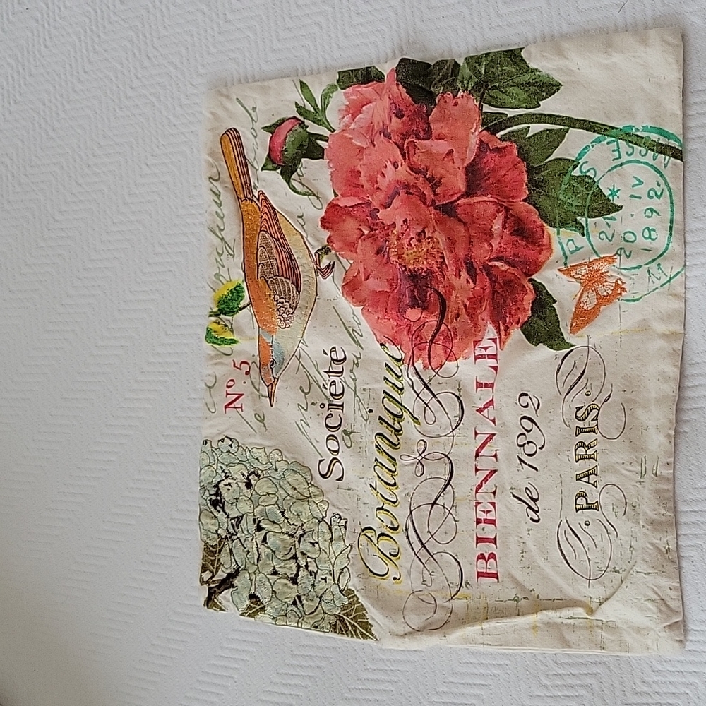 Paris Floral Accent Pillow Cover